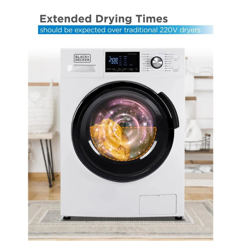 2026 BLACK+DECKER 2.7 cu. ft. All-in-One Washer and Dryer Combo in White BCW27MW💝 Last Day For Clearance