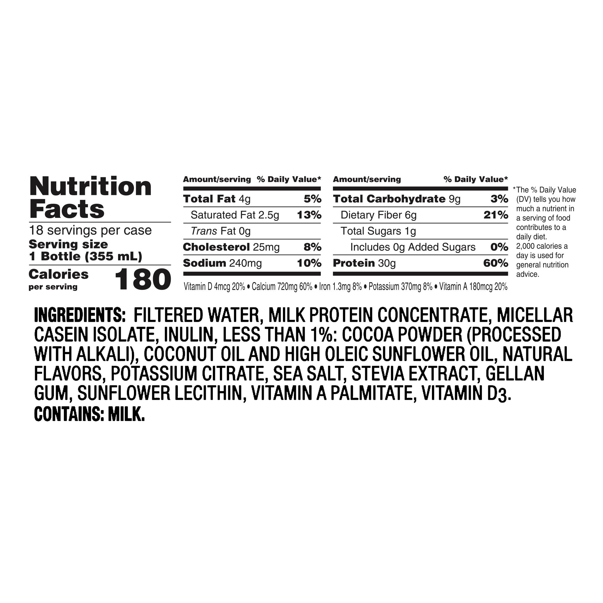 2026 Oikos 30g Chocolate Protein Shake, 12 fl oz, 18-pack