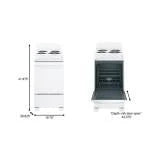 2026 20-inch electric oven with 4 cooking zones, freestanding, in white