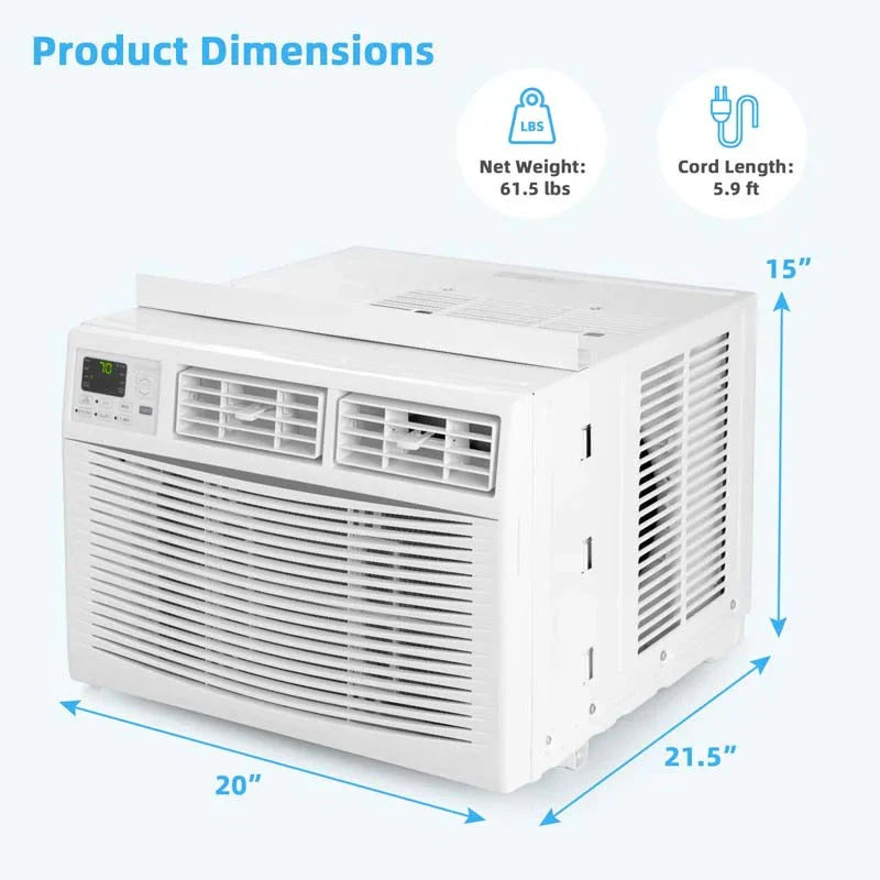 2026 Quiet window air conditioner with 10,000 BTU, remote control, Eco mode, Energy Star certified, 3-in-1 unit with dehumidifier