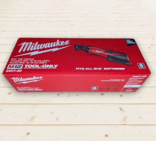 2026 Milwaukee 2457-20 M12 Cordless 3/8" Ratchet ?C 35 ft-lbs Torque, 250 RPM, Low-Profile Head, Variable-Speed Trigger, Compact & Durable Design (Bare Tool)