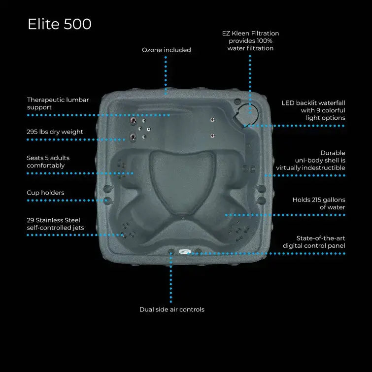 2026 Aquarest Spas,Jet Square Plug And Play Hot Tub with Ozonator