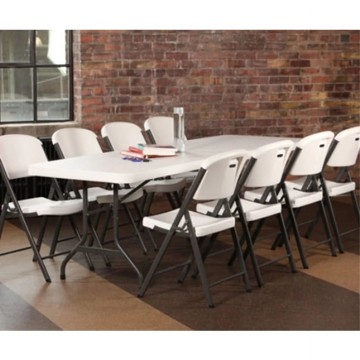 2026 Lifetime 8-Foot Commercial Grade Folding Table, White Granite (22980)
