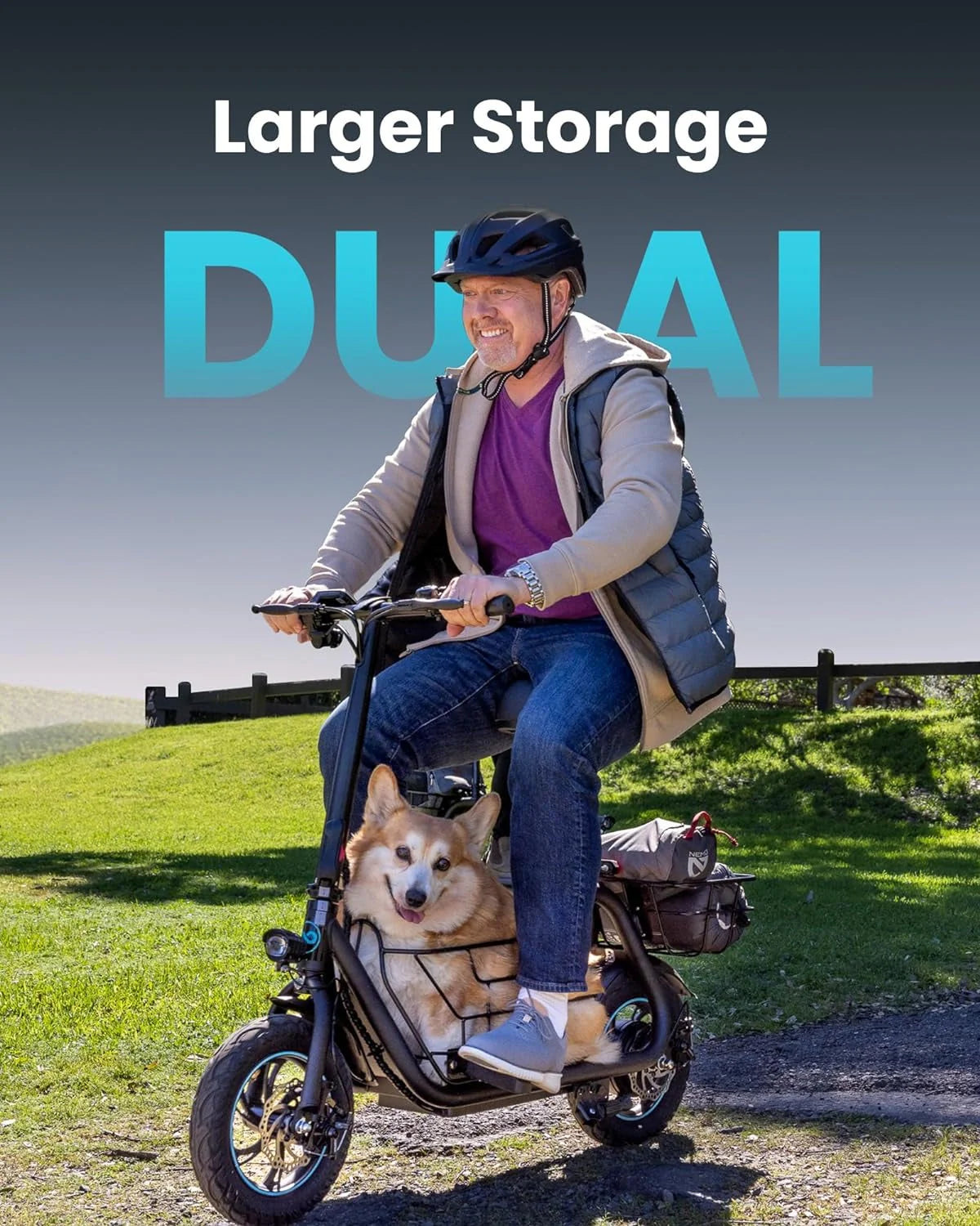 2026 Electric scooter for adults with large center basket