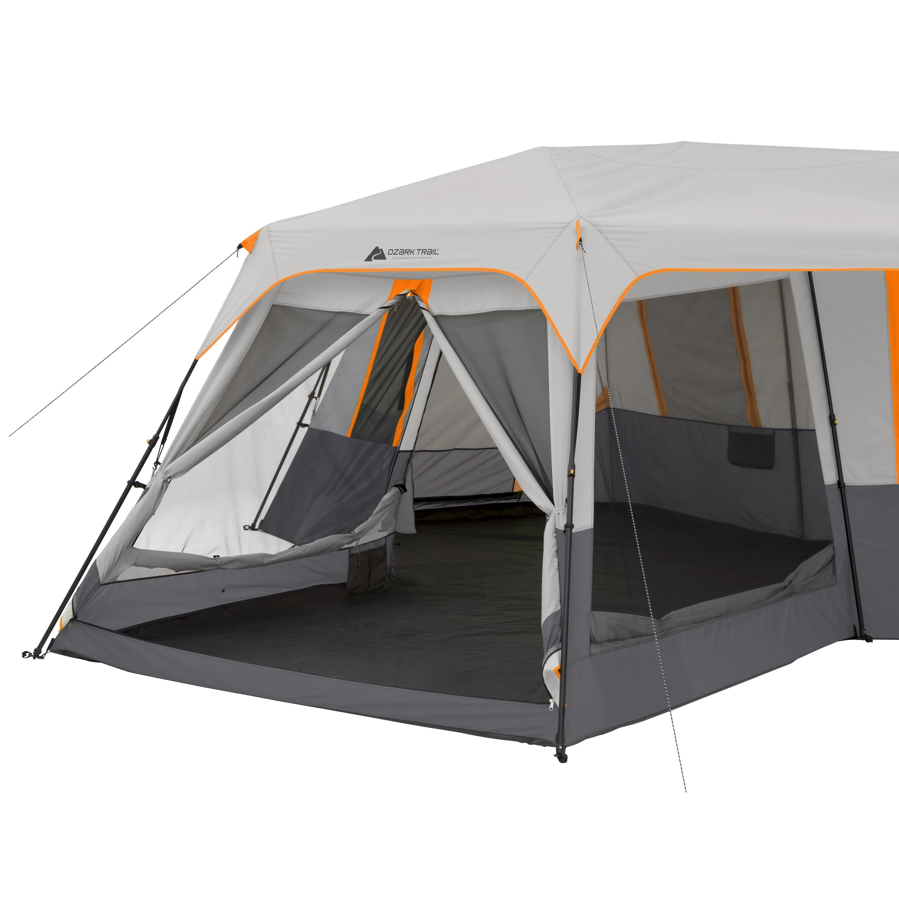 2026 Ozark Trail 20' x 18' 12-Person 3-Room Instant Cabin Tent with Screen Room, 56.5 lbs