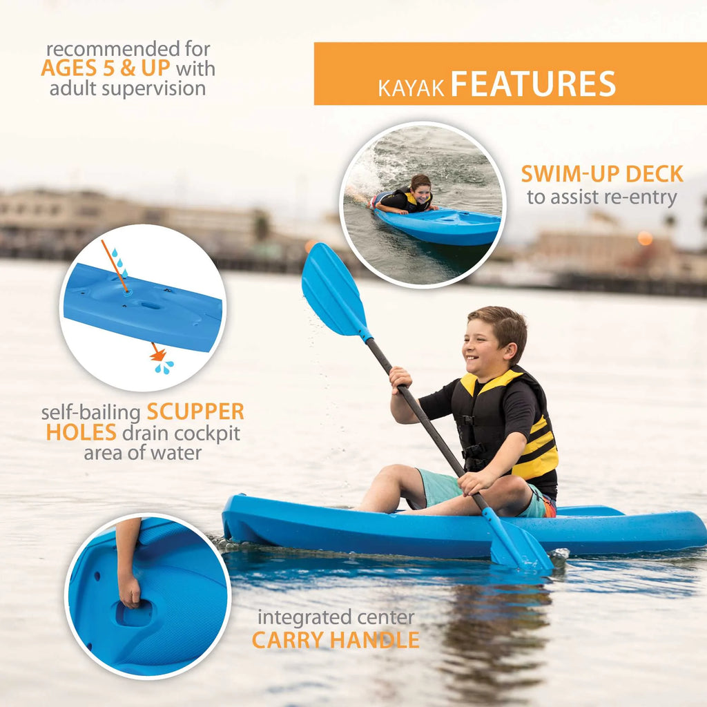 2026 Lifetime Recruit 6.5 ft Youth Sit-on-Top Kayak, Lime Green (90765)