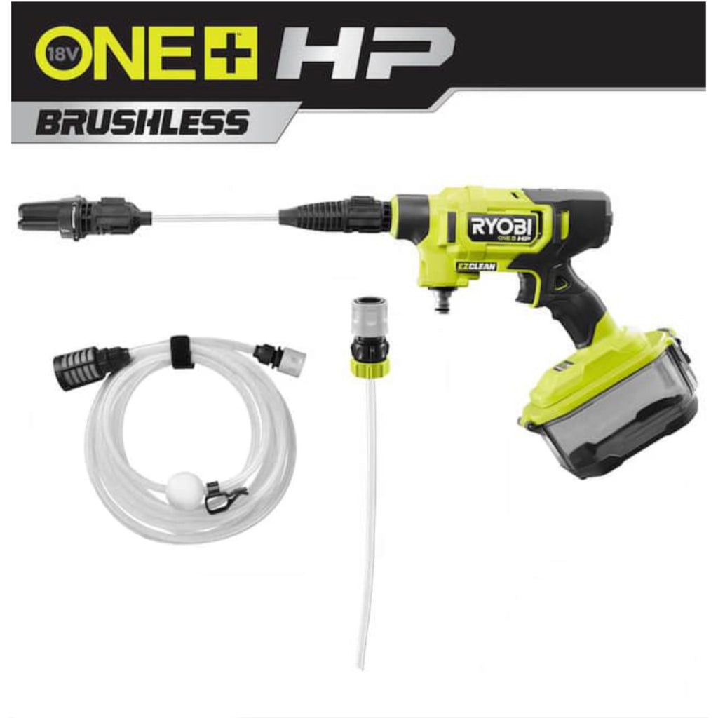 2026 Ryobi ONE+ HP 600 PSI at 0.7 GPM 18V Cordless Electric Cold water Power Cleaner, 20 ft. Siphon Hose