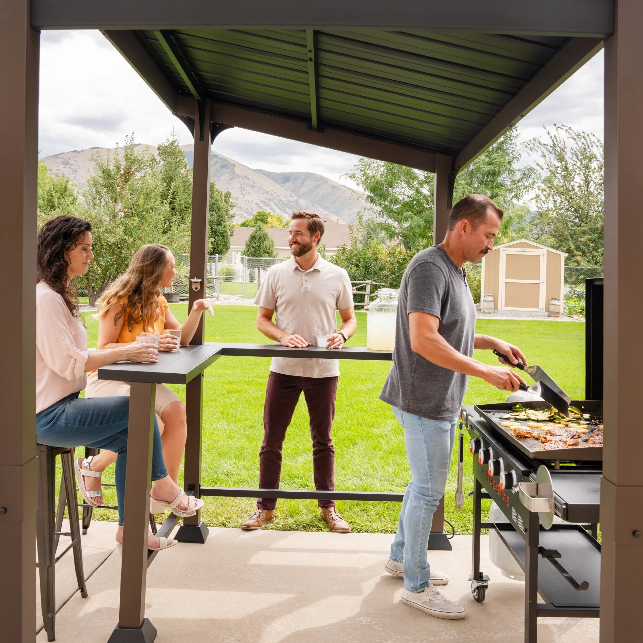 2026 Blackstone 5' x 8' Outdoor Griddle/Grill Pavilion Grill Gazebo