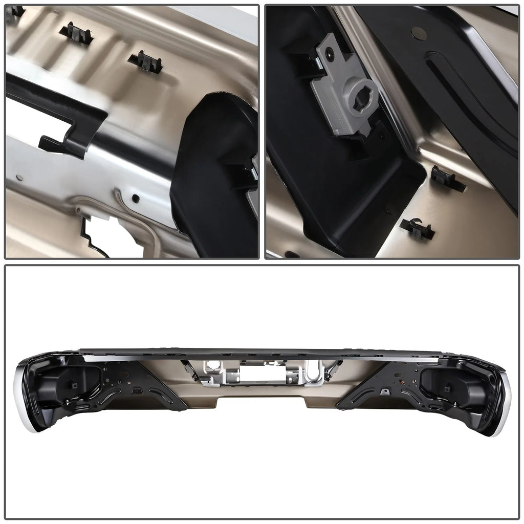 Rear Bumper w/o Exhaust Cutouts & Parking Sensor Holes  19-23 Chevy/GMC Silverado Sierra 1500