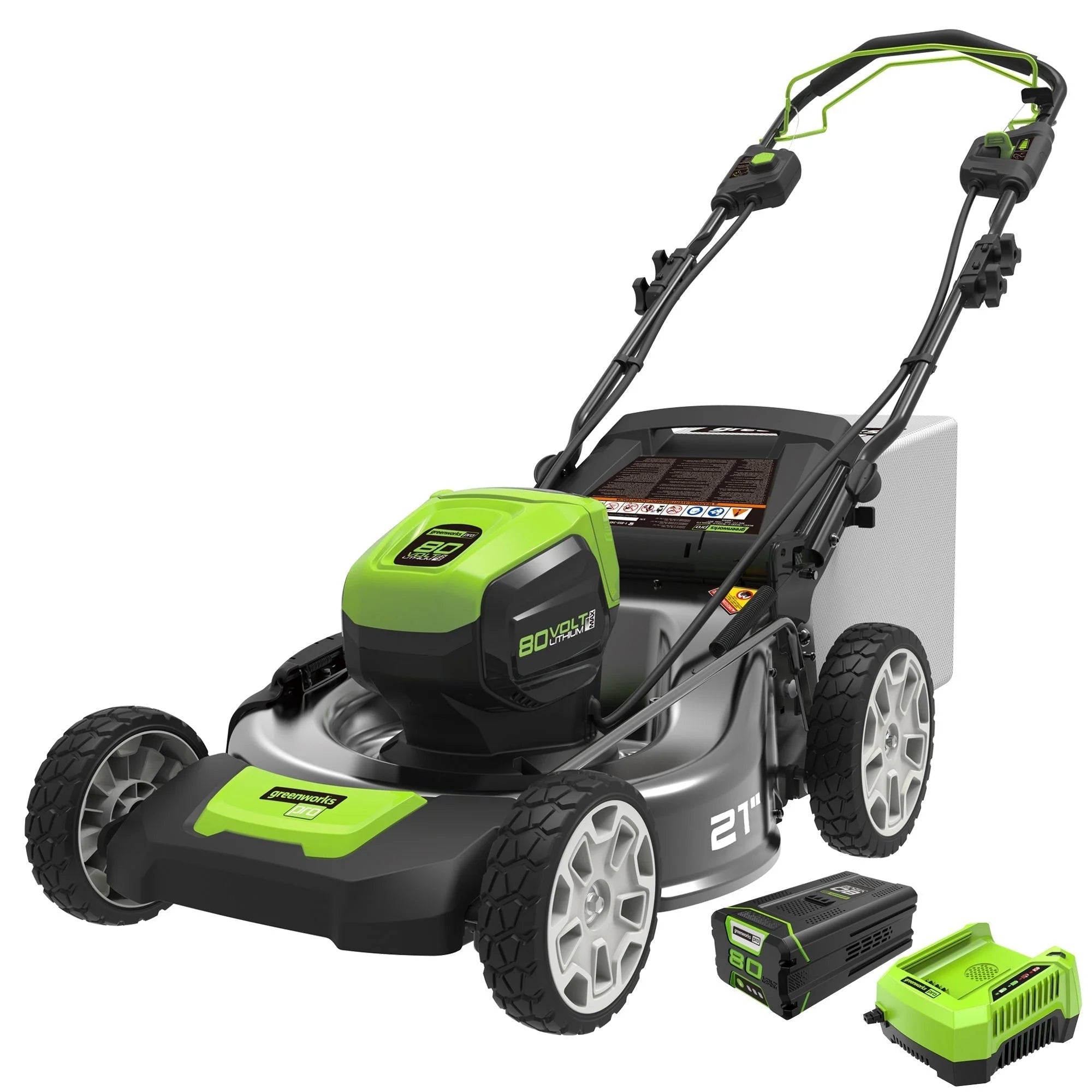 2026 80V Battery-Powered Lawn Mower, 53 cm (21 inch), Self-Propelled, Brushless | Greenworks