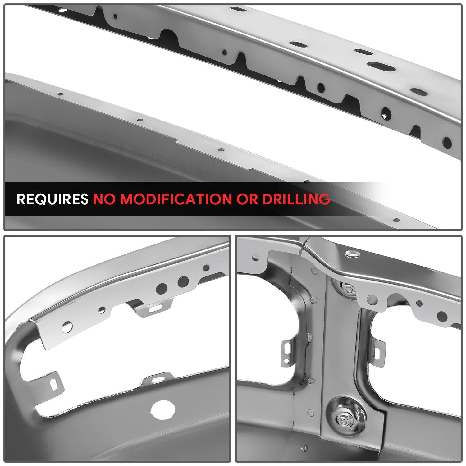 Modular Style Front Bumper w/ Parking Sensor Holes 23-25 Ford F-250 F350 Super Duty