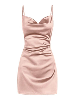 2026 Side Slit Satin Sexy Short Homecoming Dress