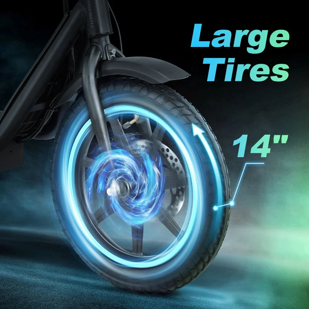 2026 BOGIST Electric Scooter for Adults with Seat, 500W Motor(Peak 800W), 25mph, 45km Range, 48V 13Ah, Electric Bicycle with Basket, BOGIST M5 Elite,Blue