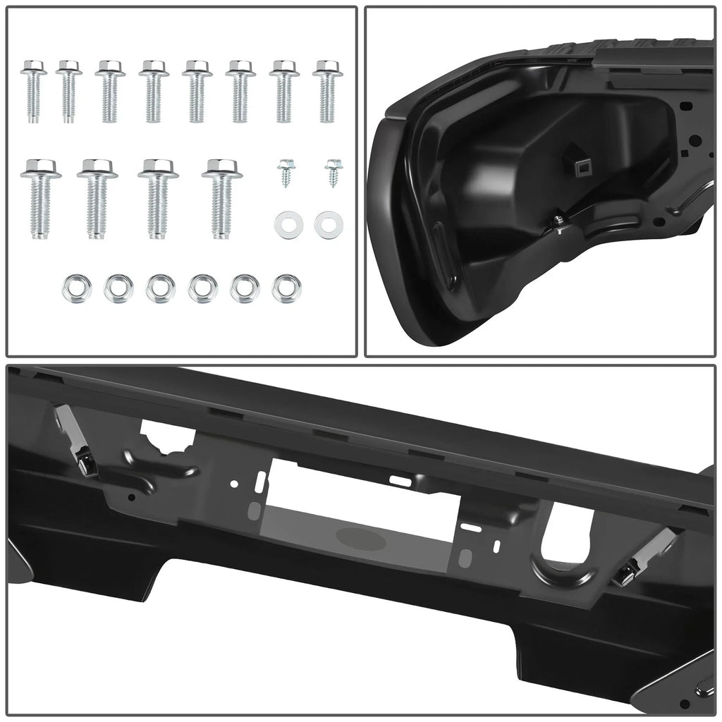Rear Step Bumper w/ License Plate Lights  19-23 Chevy/GMC Silverado Sierra 1500