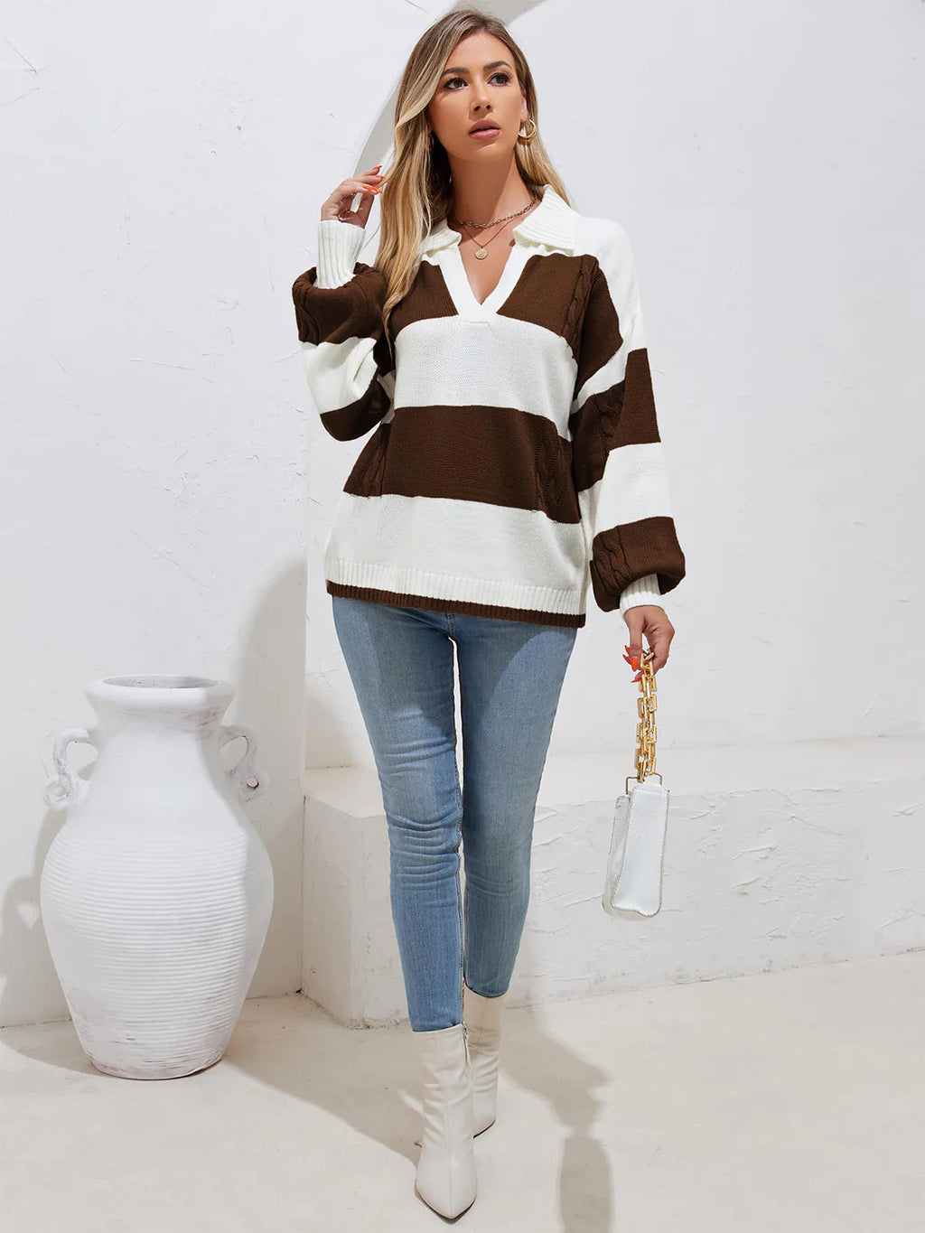 2026 Striped Long-Sleeve Jumper