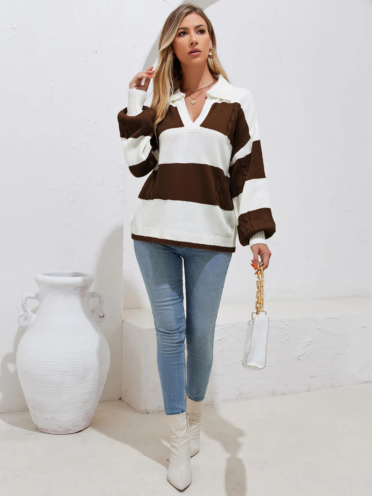 2026 Striped Long-Sleeve Jumper