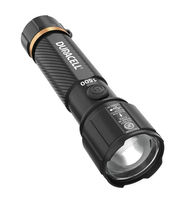2026 Duracell Hybrid Flashlight, 1500 Lumens, 4-count