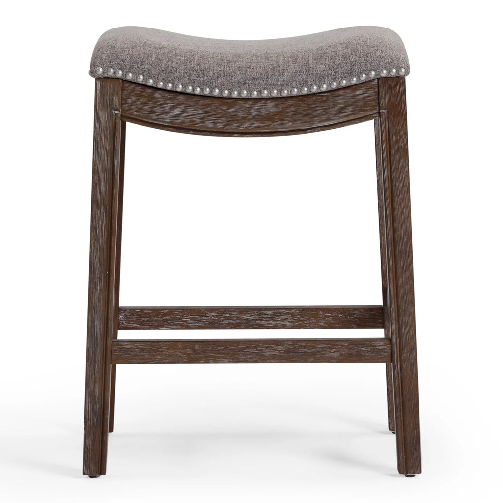 2026 New Ridge Home Goods 26" Saddle Wood Counter Height Stool Weathered Natural
