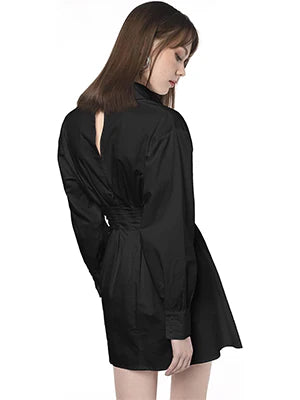 2026 Lace-Up Shirt Homecoming Dress
