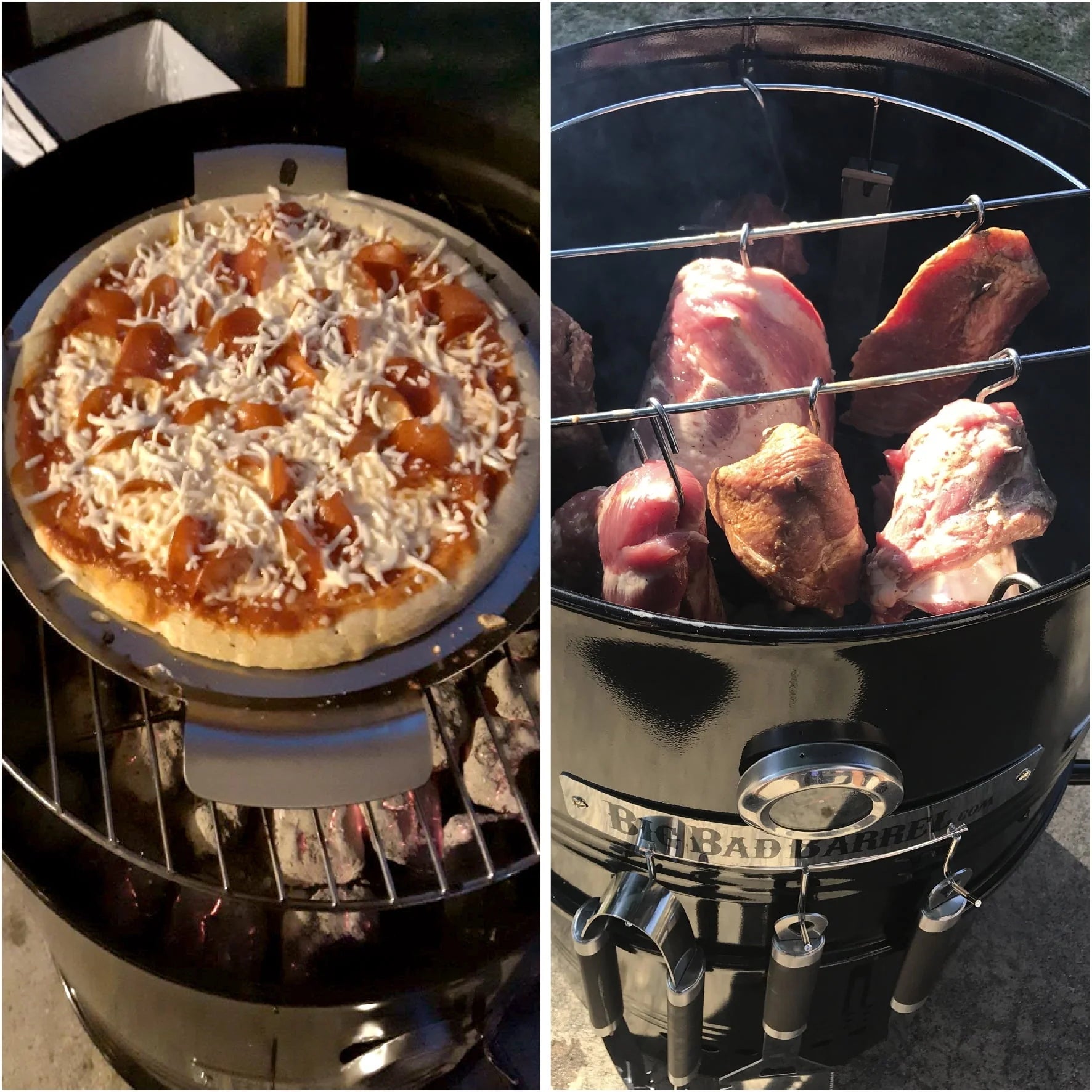 2026 Big Bad Barrel BBQ Smoker Grill 5 in 1 Barrel can be used as a Smoker, Grill, Pizza Oven, Table and Fire Pit
