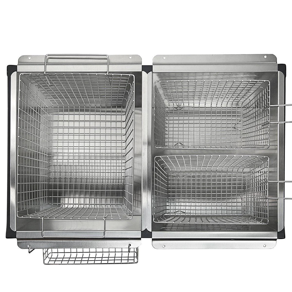 2026 Barton High-Pressure Deep Fryer Triple Basket Dual Burner Stainless Steel Cooker Fryer Black