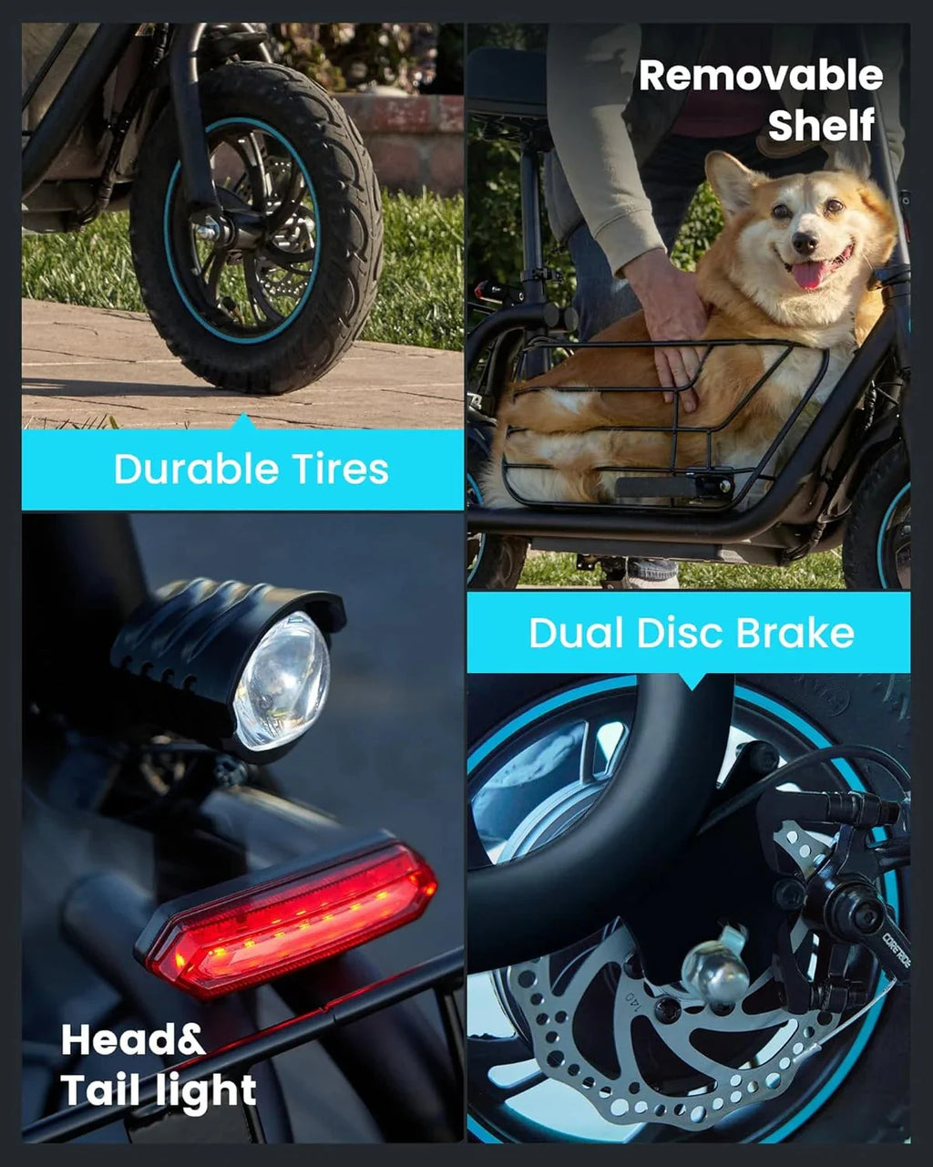 2026 Electric scooter for adults with large center basket