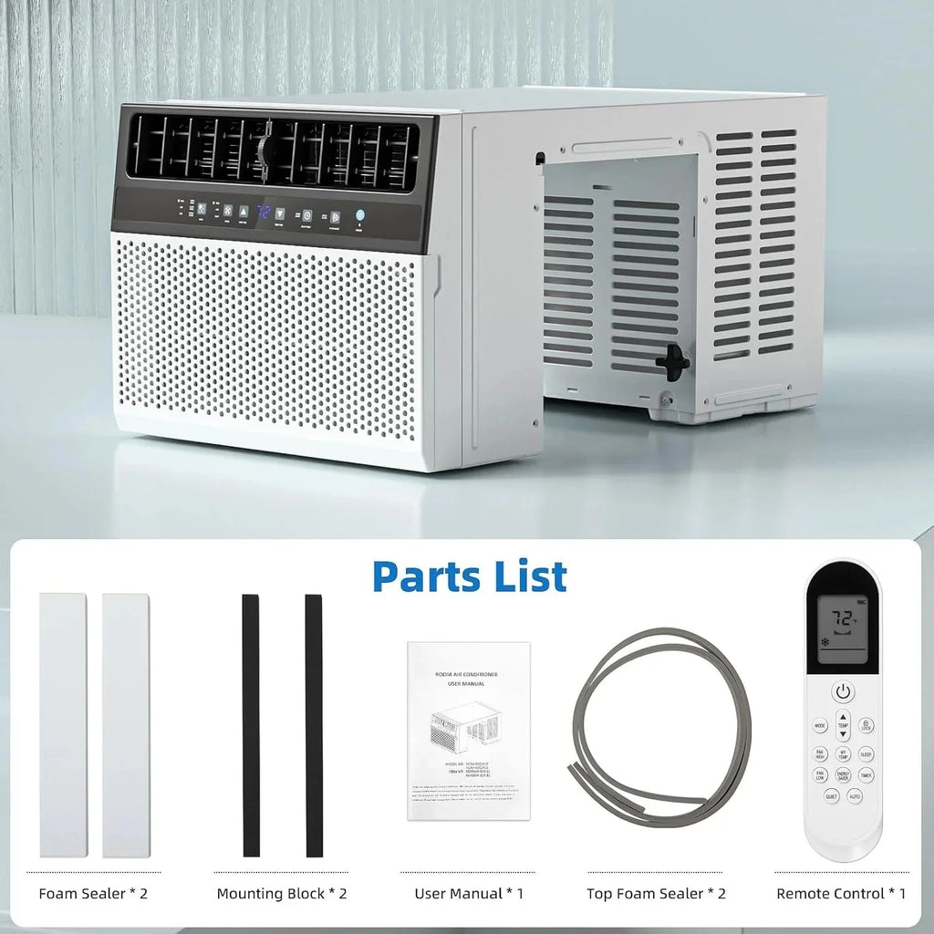 2026 Antarctic Star 12,000 BTU U-shaped window air conditioner, cools rooms up to 550 square feet with 6 modes, 24-hour timer, ultra-quiet window air conditioner