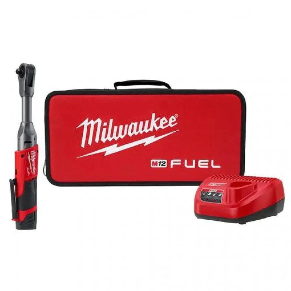 2026 Milwaukee 2560-21 M12 FUEL 3/8" ratchet with extended handle and 1 battery set