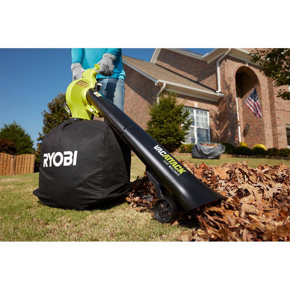 2026 RYOBI 40V Vac Attack Cordless Leaf VacuumMulcher with (2) 5.0 Ah Batteries and (1) Charger RY40451-2B