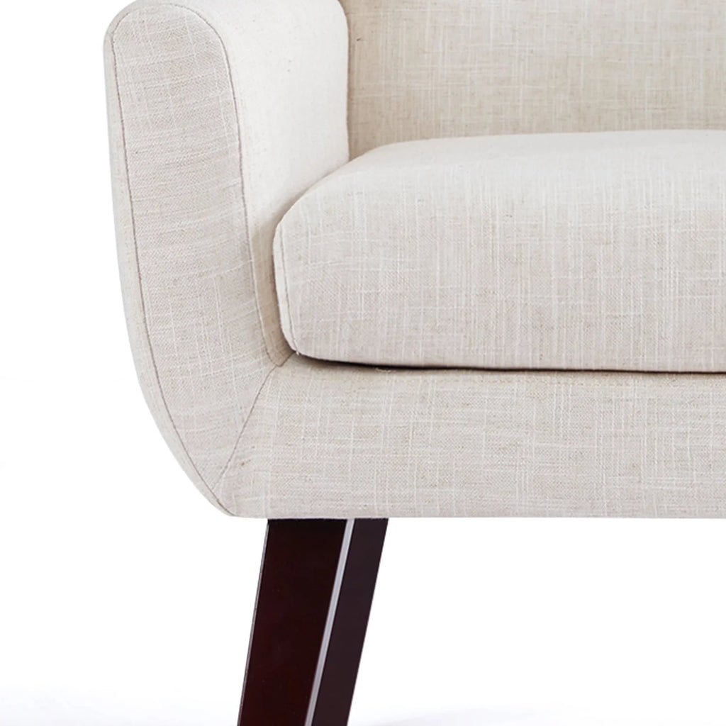 2026 HUIMO  Accent Chair, Button-Tufted Upholstered  Living Room Chairs,  Mid Century Modern Comfy Reading Chairs for Bedroom, Living Room, Beige