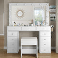 2026 New YANOSAKU Vanity Desk with Mirror, LED Lights & 11 Drawers