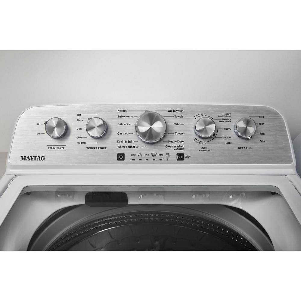 2026 Maytag 4.8 cu. ft. Top Load Washer with Extra Power Boost, White – MVW5430MW