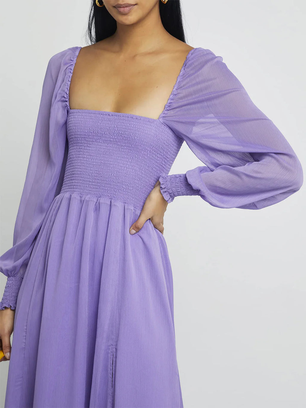 2026 Puffy High-Waisted Floral Dress
