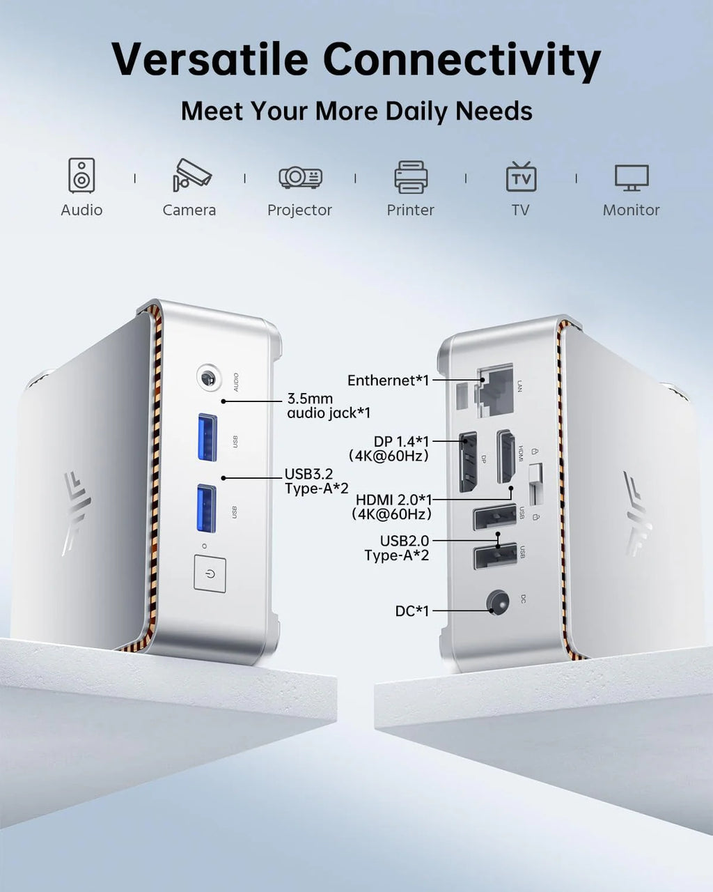2026 KAMRUI GK3Plus Mini PC, 16GB RAM, 512GB M.2 SSD Mini Computer