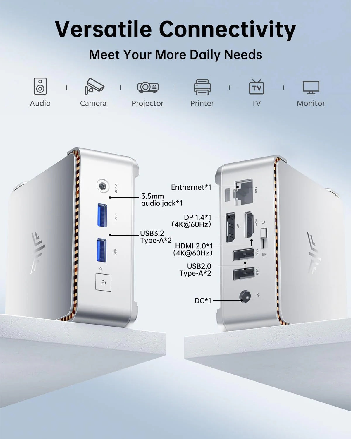 2026 KAMRUI GK3Plus Mini PC, 16GB RAM, 512GB M.2 SSD Mini Computer