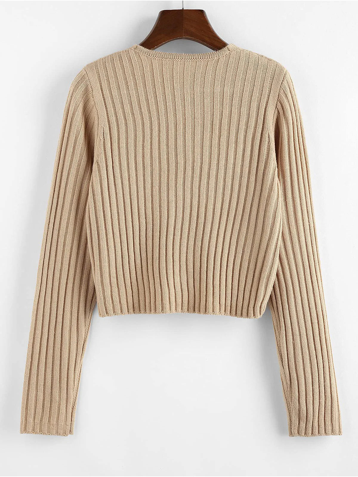 2026 Ribbed Button Cardigan