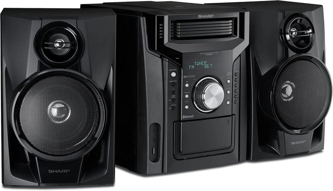 2026 CD-BH950 240W 5-way mini bookshelf speaker system with cassette deck and Bluetooth