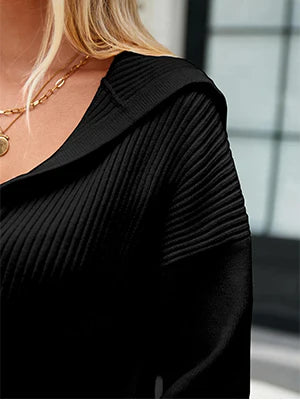 2026 Pullover Lapel Knit Soft Sweater