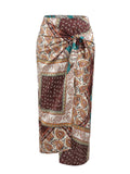2026 Bohemian High Waisted Bustle Skirt