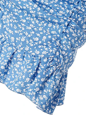 2026 Ruffled Pleated Floral Dress