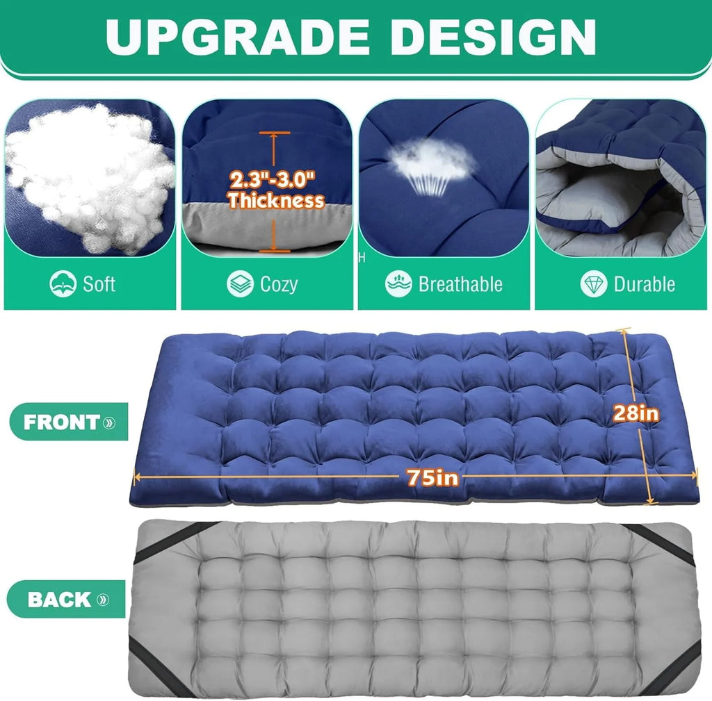 2026 Slsy 2 Pack Folding Bed Cot with 3.3 Inch 2 Sided Mattress, 75"* 28" Folding Camping Cots with Carry Bag, Portable Sleeping Cot Guest Bed