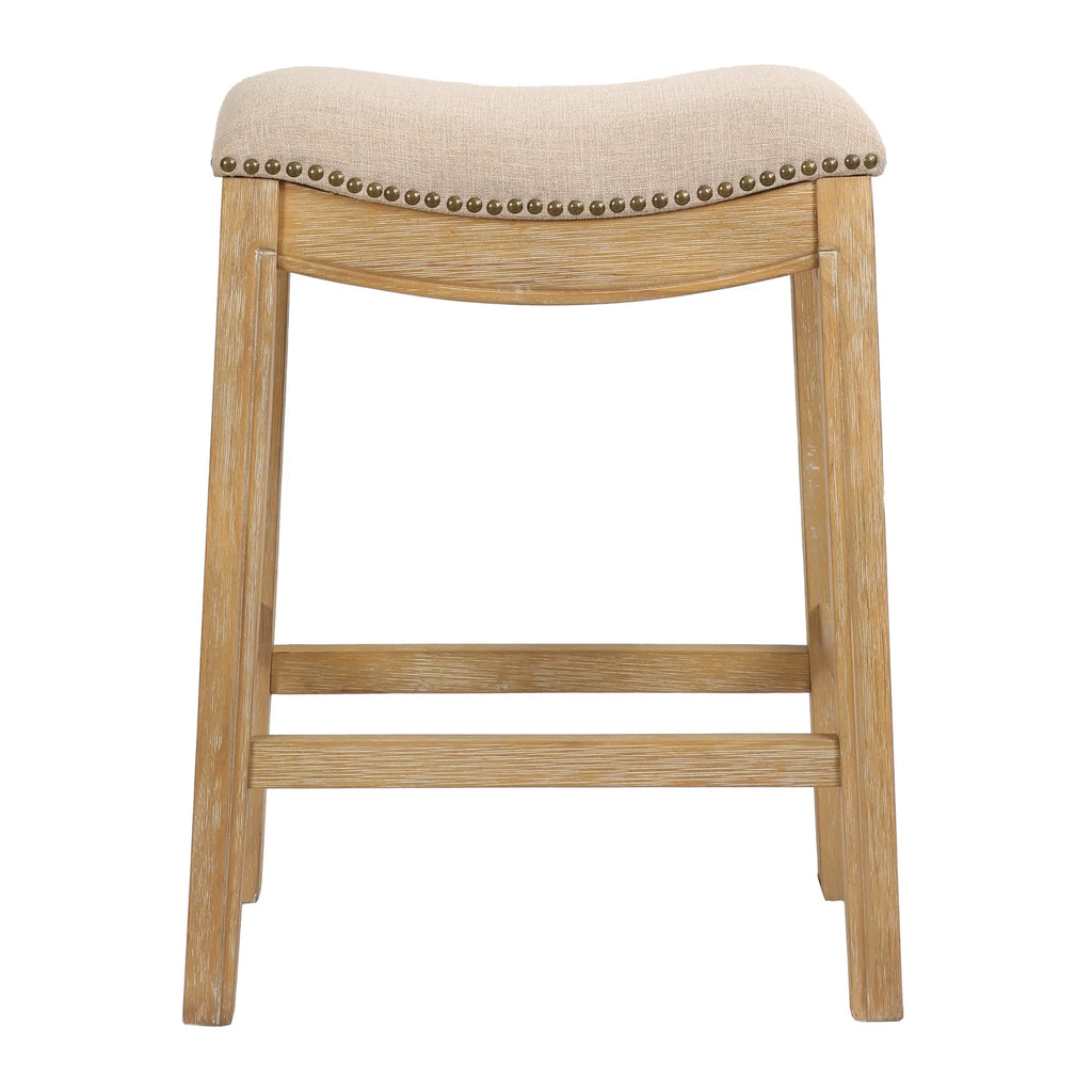 2026 New Ridge Home Goods 26" Saddle Wood Counter Height Stool Weathered Natural