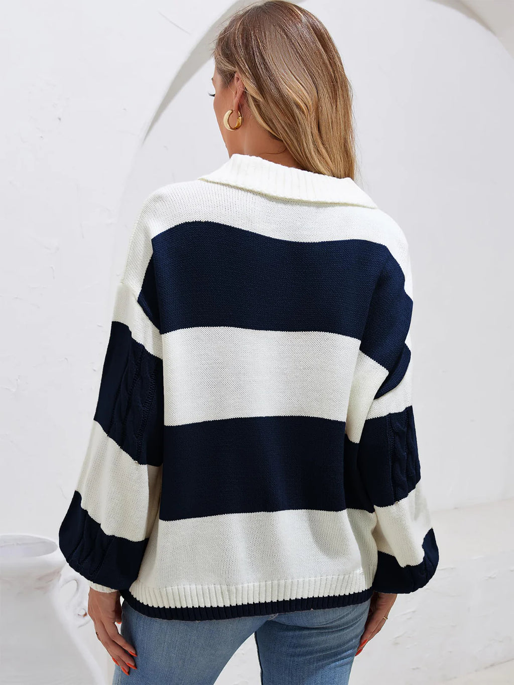 2026 Striped Long-Sleeve Jumper