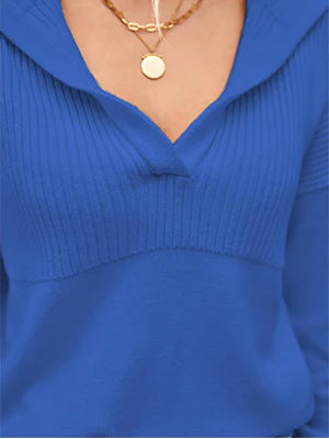 2026 Pullover Lapel Knit Soft Sweater