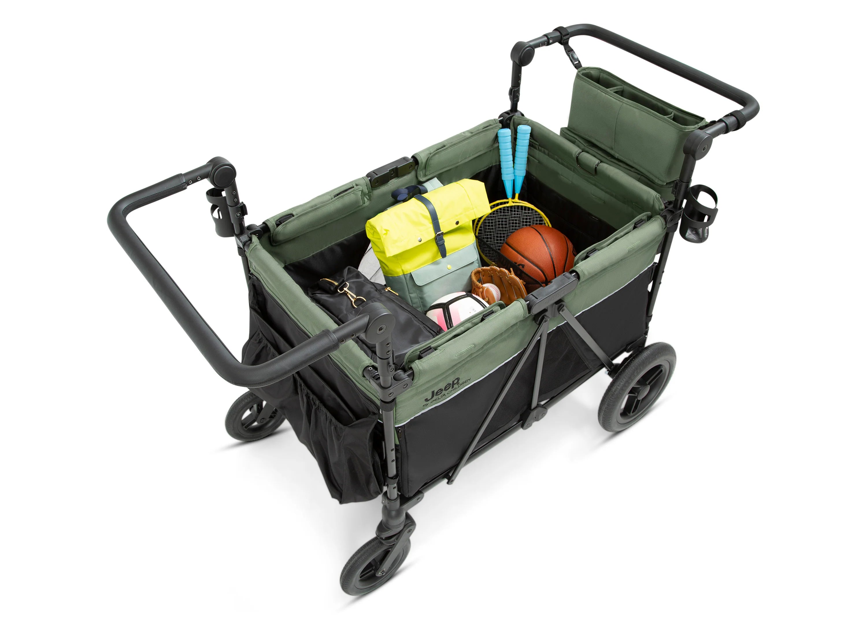 Jeep Wrangler Deluxe 4 Seater Stroller Wagon with Cooler Bag