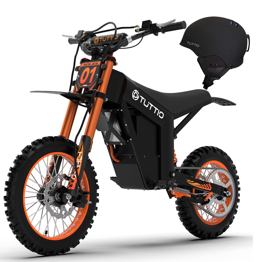 2026 TUTTIO Soleil01 Adult Electric Dirt Bike (with Branded Helmet), 2000W, 48V 21Ah Battery, 37Mph Full Suspension Mountain E-Bike, 200Nm Torque All-Terrain Electric Motorcycle