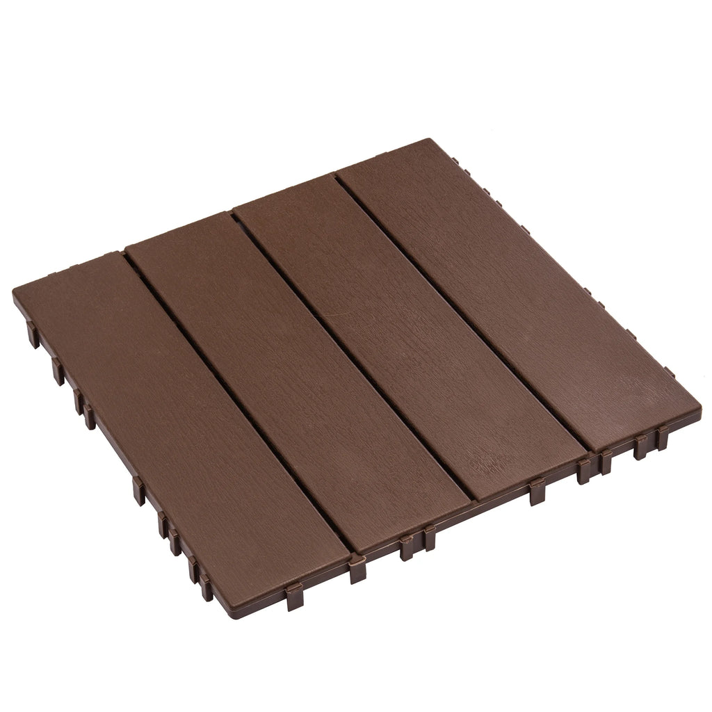 2026 76-Pack Plastic Interlocking Deck Tiles - 68.80 Sq.Ft Outdoor Plastic Flooring Super Durable & Waterproof All-Weather Indoor/Outdoor