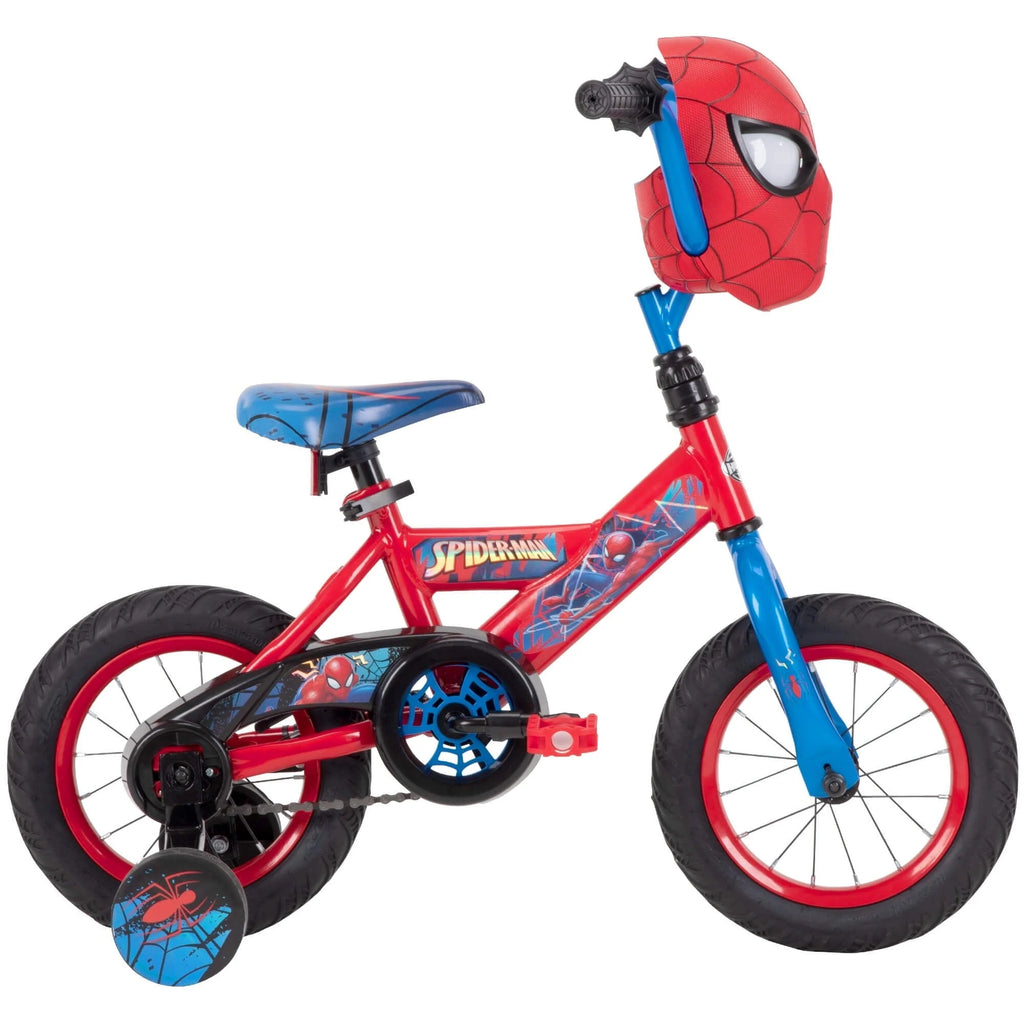 2026 Huffy Marvel Spider-Man 12″ children's bicycle with training wheels, steel frame, ages 3-5