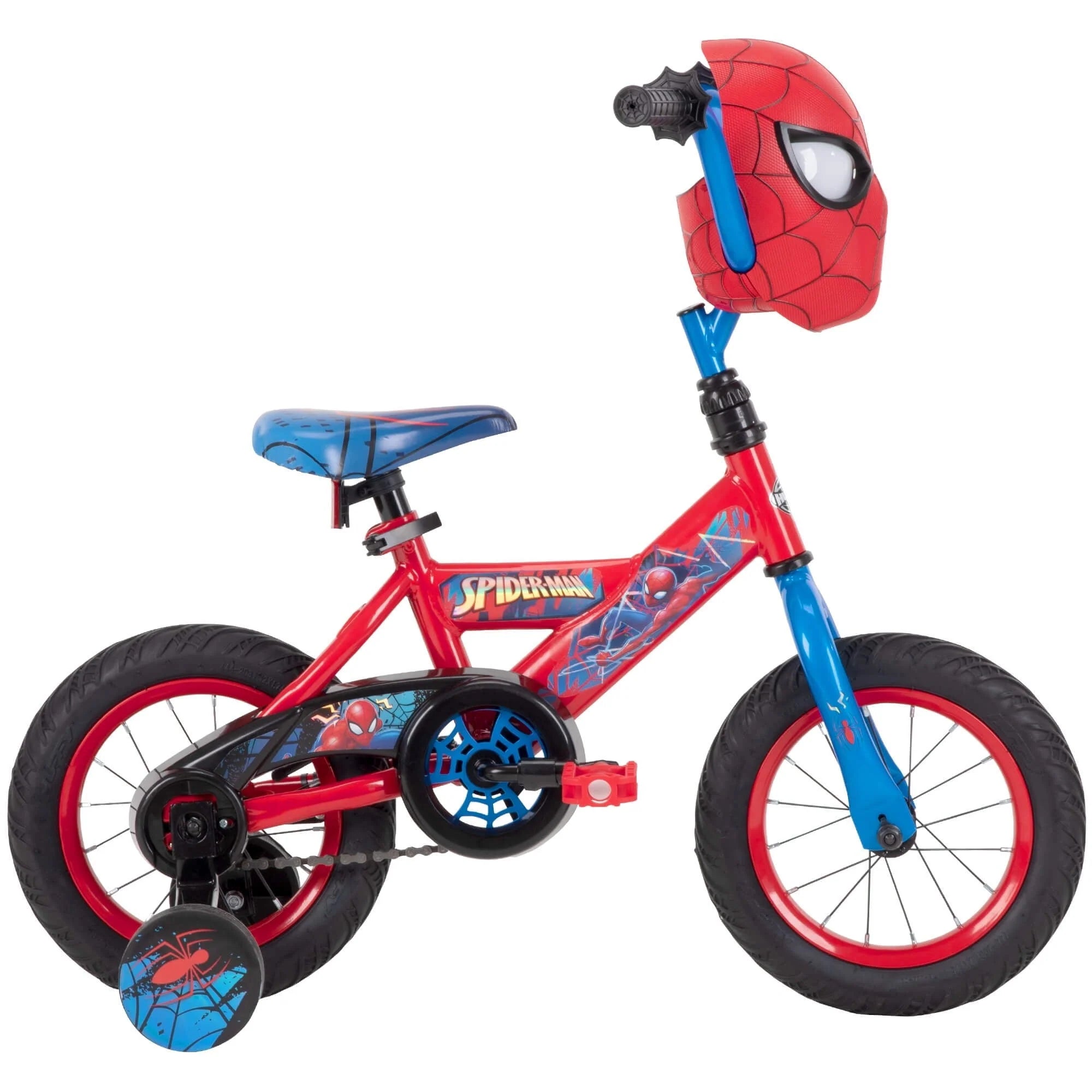 2026 Huffy Marvel Spider-Man 12″ children's bicycle with training wheels, steel frame, ages 3-5