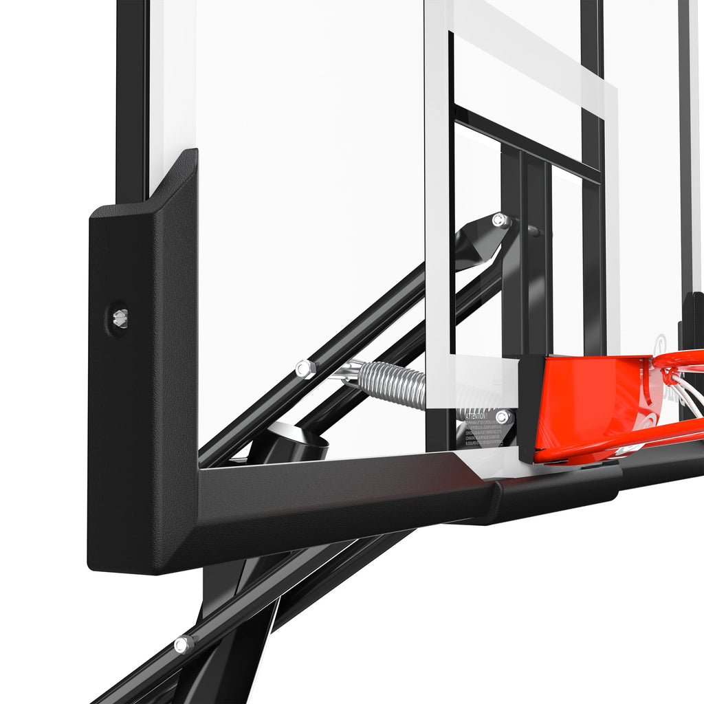 2026 Spalding 54-Inch Portable Basketball Hoop with Shatter-Proof Polycarbonate Backboard, Adjustable ExactaHeight System & Pro Slam Rim-Outdoor Play